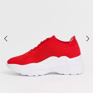London Rebel Knitted Runner Sneakers